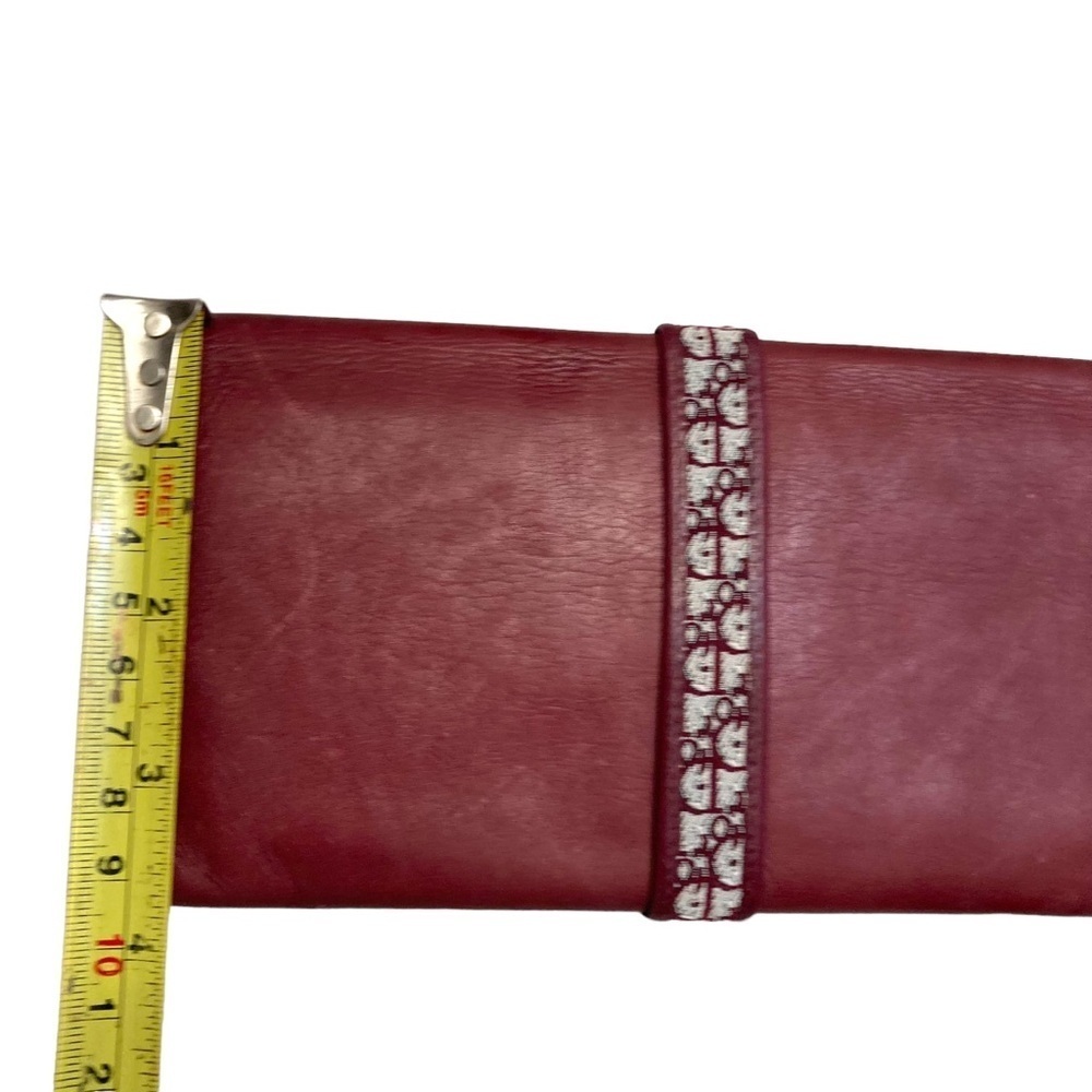 Dior vintage burgandy leather wallet - Picture 3 of 14